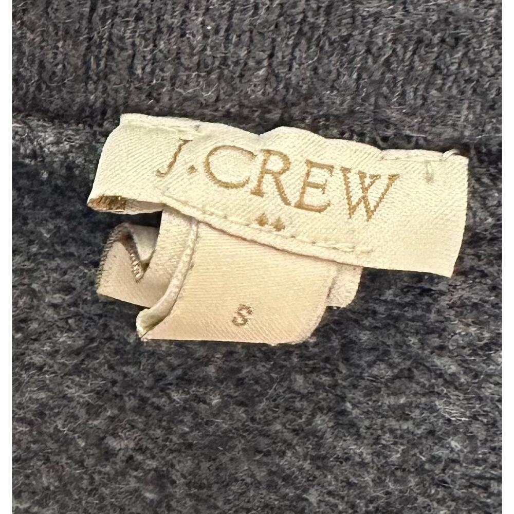 J. Crew Drapey Brushed Fleece Wool Blend Sweater Gray H2957 Size S - Picture 7 of 8